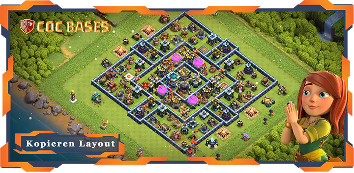 Beste Farmen Basis RH13 met Link, Hybrid, Legenden-Liga Layout - Clash of Clans (23)