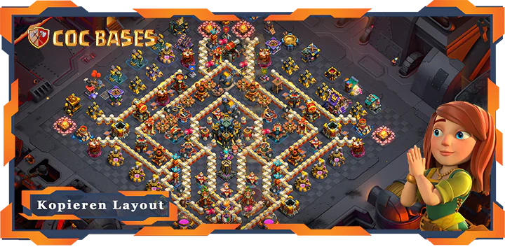 Beste Krieg Basis RH17 met Link, Anti 3 Sterne, Anti Alles layout - Clash of Clans (46)
