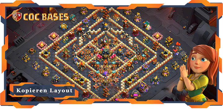 Beste Krieg Basis RH17 met Link, Anti Alles, KriegCKL, Verteidigung layout - Clash of Clans (41)