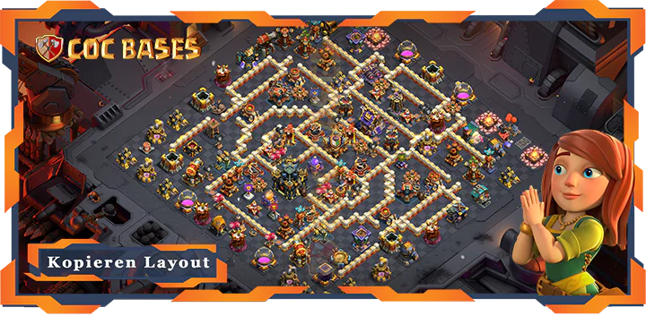 Beste Krieg Basis RH17 met Link, Anti Luft Elektro Drache, Anti 3 Sterne, KriegCKL layout - Clash of Clans (11)