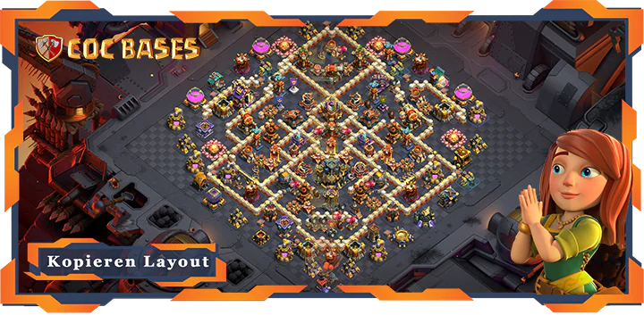 Beste Krieg Basis RH17 met Link, Anti Luft Elektro Drache, Verteidigung, Legenden-Liga layout - Clash of Clans (87)