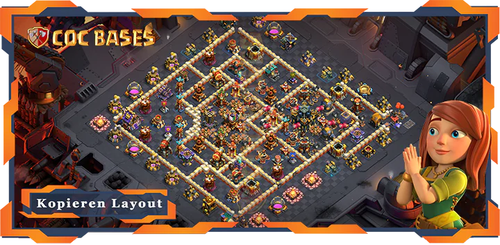 Beste Krieg Basis RH17 met Link, Anti Luft Elektro Drache, Verteidigung layout - Clash of Clans (81)
