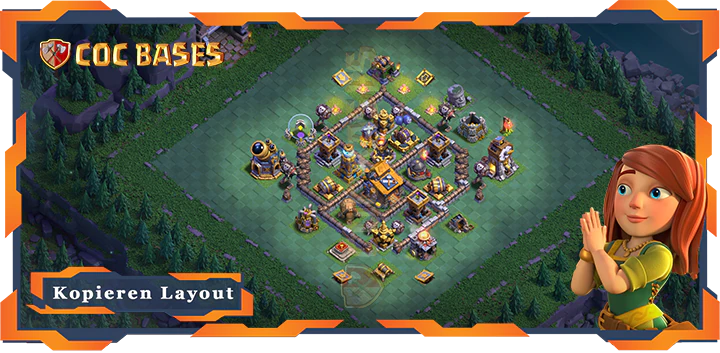 Beste Meisterhütte Level 10 Basis mit Link, Anti 3 Sterne Layout - Clash of Clans MH10 (15)