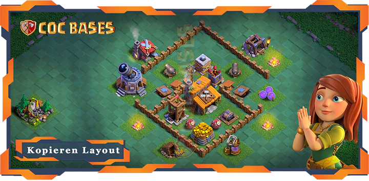 Beste Meisterhütte Level 3, Anti 3 Sterne Layout - Clash of Clans MH3 (21)
