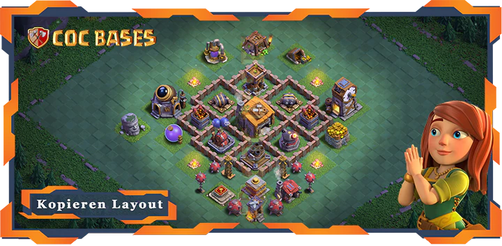 Beste Meisterhütte Level 6 Basis met Link - Clash of Clans MH06 (39)