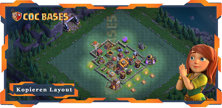Beste Meisterhütte Level 6 Basis met Link, Max Levels Layout - Clash of Clans MH6 (11)