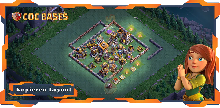 Beste Meisterhütte Level 9 Basis met Link, Anti Alles Layout - Clash of Clans MH9 (17)