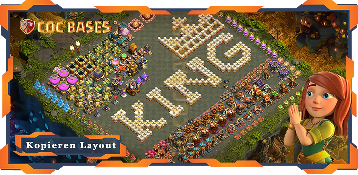 Beste Troll Basis RH17 met Link, Spaß layout - Clash of Clans (61)