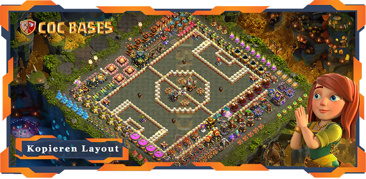 Beste Troll Basis RH17 met Link, Spaß layout - Clash of Clans (67)