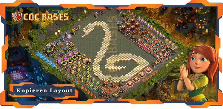 Beste Troll Basis RH17 met Link, Spaß layout - Clash of Clans (74)