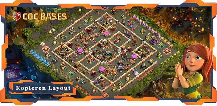 Beste TrollSpaß Basis RH17 met Link, Farmen layout - Clash of Clans (65)