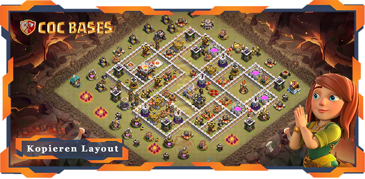 Beste Verteidigung Basis RH11 mit Link, KriegCKL, Anti Alles Layout - Clash of Clans (24)