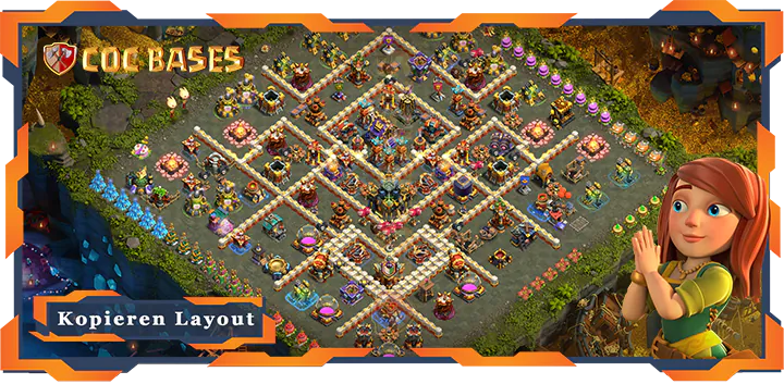 Beste Verteidigung Basis RH17 met Link, Anti 2 Sterne, Anti 3 Sterne, Anti Luft Elektro Drache layout - Clash of Clans (06)