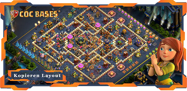Beste Verteidigung Basis RH17 met Link, Anti Luft Elektro Drache, Legenden-Liga layout - Clash of Clans (98)