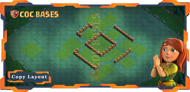 Coc Builder Bases Wall Best Builder Hall Level 3, Anti Everything Layout - Clash of Clans BH3 (08)
