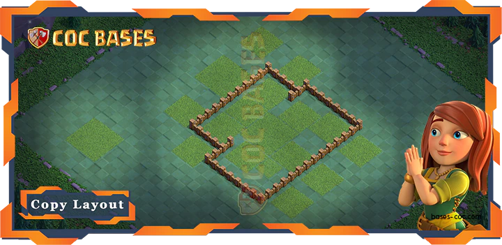Coc Builder Bases Wall Top Builder Hall Level 3, Anti 2 stars Layout - Clash of Clans BH3 (06)