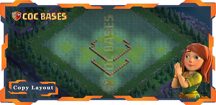 Coc Builder Bases Wall Top Builder Hall Level 3 Base, Anti 2 stars, Anti 3 stars Layout - Clash of Clans BH3 (01)