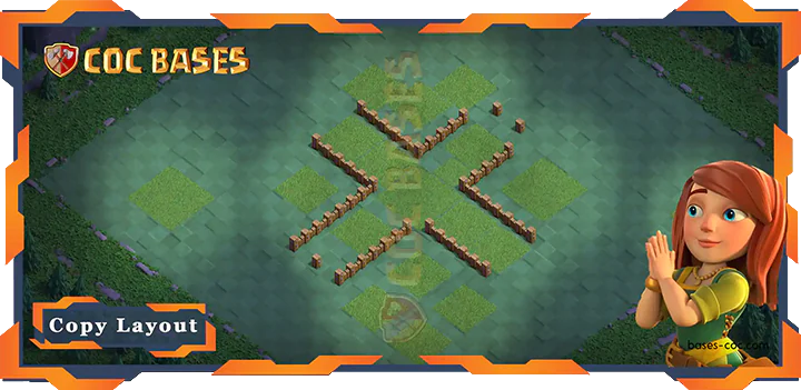 Coc Builder Bases Wall Top Builder Hall Level 3 Base, Anti 3 stars Layout - Clash of Clans BH3 (03)