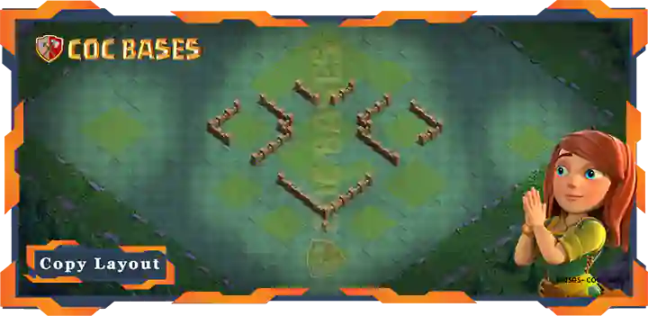 Coc Builder Bases Wall Top Builder Hall Level 3 Base, Anti 3 stars Layout - Clash of Clans BH3 (05)