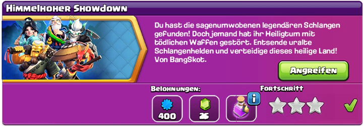 Himmelhoher Showdown Herausforderung Vollendet