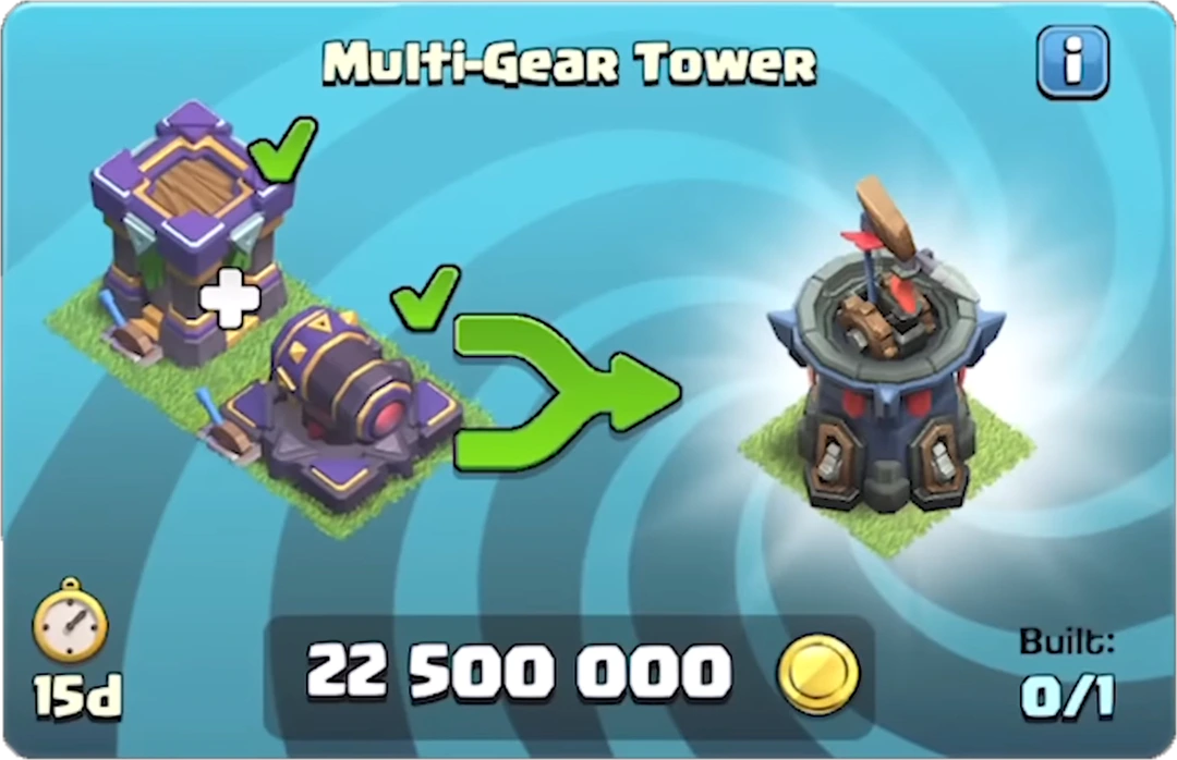 New Multi Gear Tower