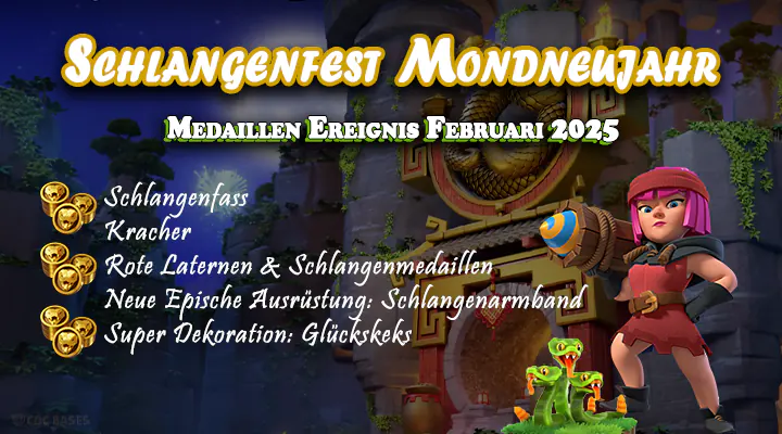 Schlangenfest - Mondneujahr Medaillen Ereignis Clash of Clans