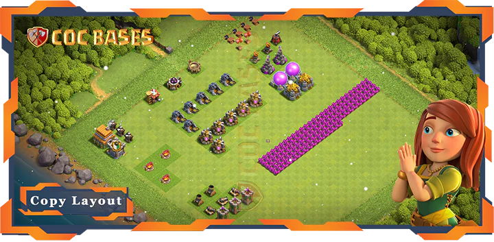 Top Troll Base TH6 with Link, Funny Layout - Clash of Clans (68)