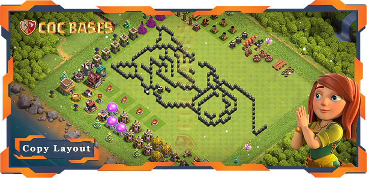 Top TrollFunny Base TH8 max levelwith Link - Clash of Clans (138)