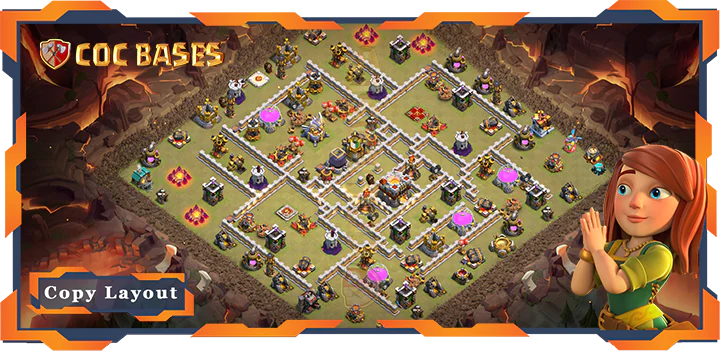 Top War Base TH11 with Link, Anti Everything Layout - Clash of Clans (206)