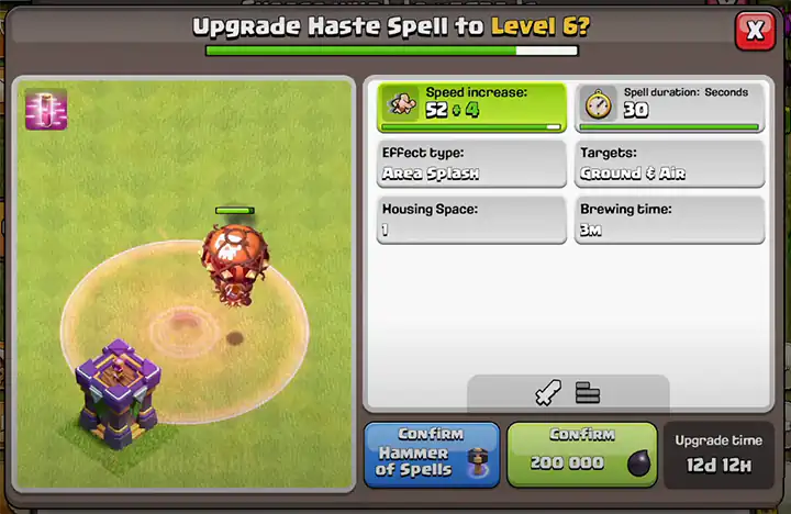 haste spell new level