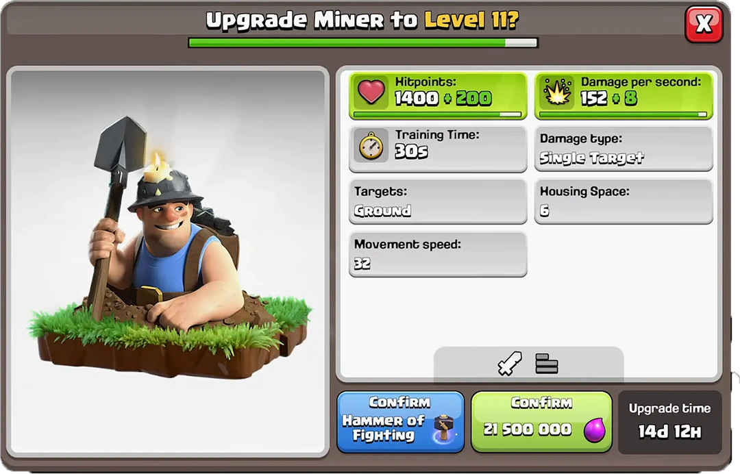 miner new level 11