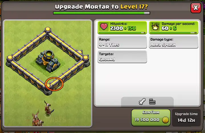 mortar new level