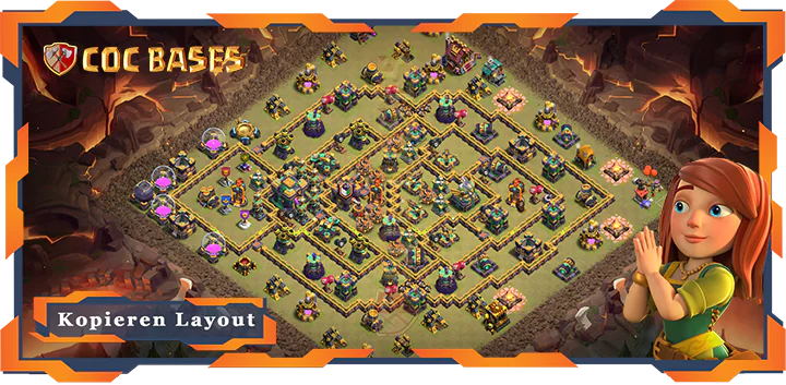 Beste Basis RH14 met Link, KriegCKL, Anti Alles layout - Clash of Clans (124)