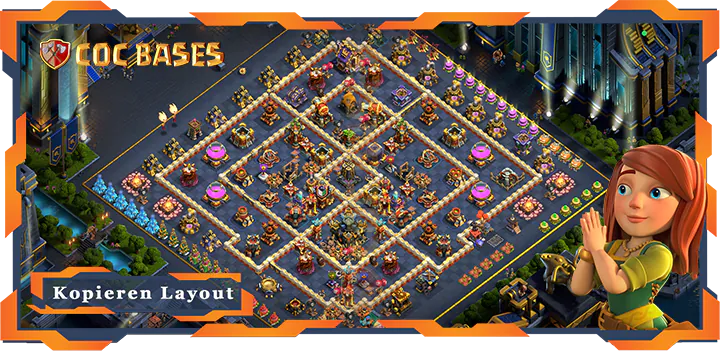 Beste Basis RH17 met Link, Anti 3 Stern, Farmen layout - Clash of Clans (110)