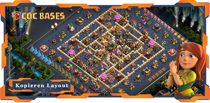 Beste Basis RH17 met Link, Anti 3 Stern layout - Clash of Clans (140)