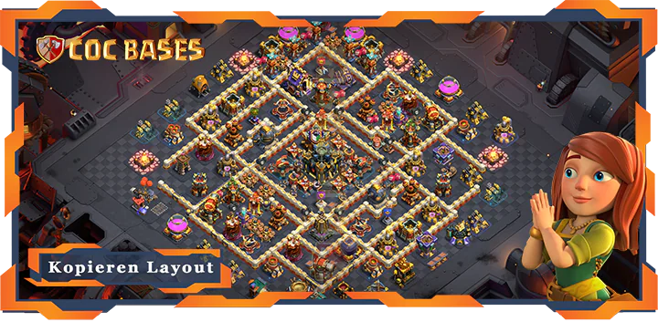 Beste Basis RH17 met Link, KriegCKL, Anti 2 Stern layout - Clash of Clans (107)