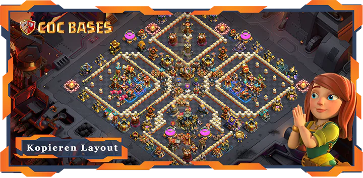 Beste Basis RH17 met Link, KriegCKL, Anti 2 Stern layout - Clash of Clans (108)