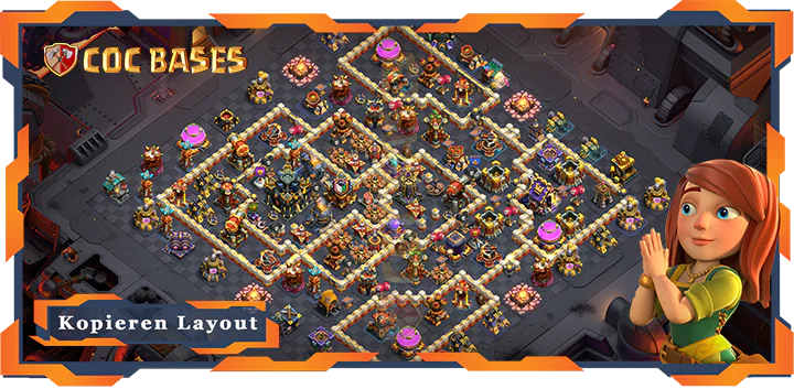 Beste Basis RH17 met Link, KriegCKL, Anti 2 Stern layout - Clash of Clans (144)