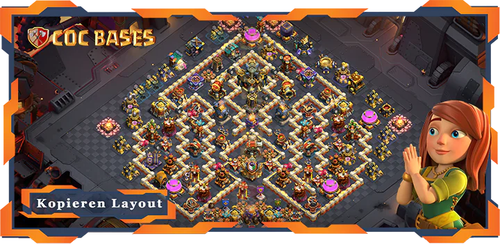 Beste Basis RH17 met Link, KriegCKL, Anti 3 Stern layout - Clash of Clans (117)