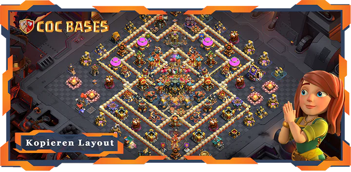 Beste Basis RH17 met Link, KriegCKL, Anti 3 Stern layout - Clash of Clans (126)