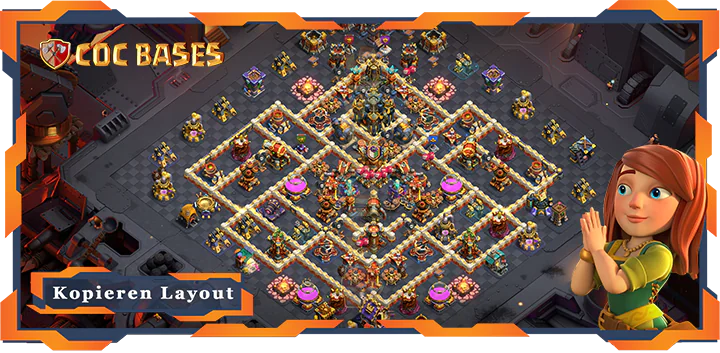 Beste Basis RH17 met Link, KriegCKL, Legenden-Liga, Verteidigung layout - Clash of Clans (103)