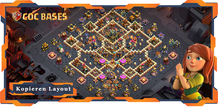 Beste Krieg Basis RH17 met Link, Anti 3 Stern, Anti Alles layout - Clash of Clans (104)