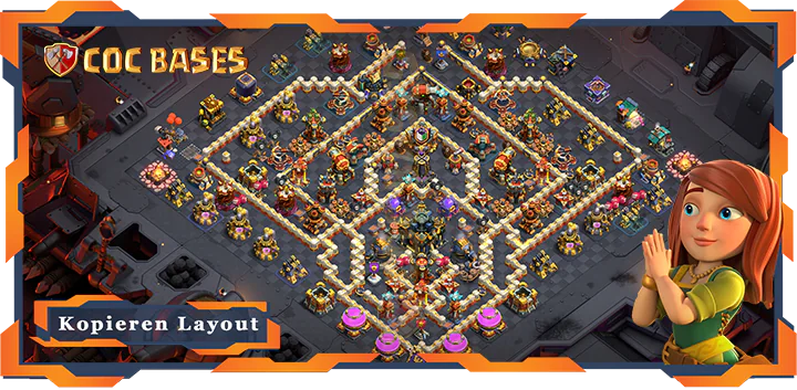 Beste Krieg Basis RH17 met Link, Anti 3 Stern layout - Clash of Clans (130)