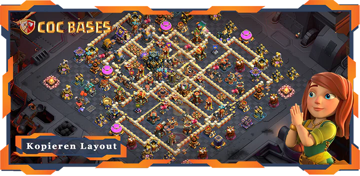 Beste Krieg Basis RH17 met Link, Anti 3 Stern layout - Clash of Clans (143)
