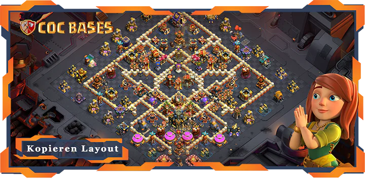 Beste Krieg Basis RH17 met Link, Verteidigung layout - Clash of Clans (133)