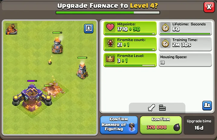 New Troop Furnace - level 4
