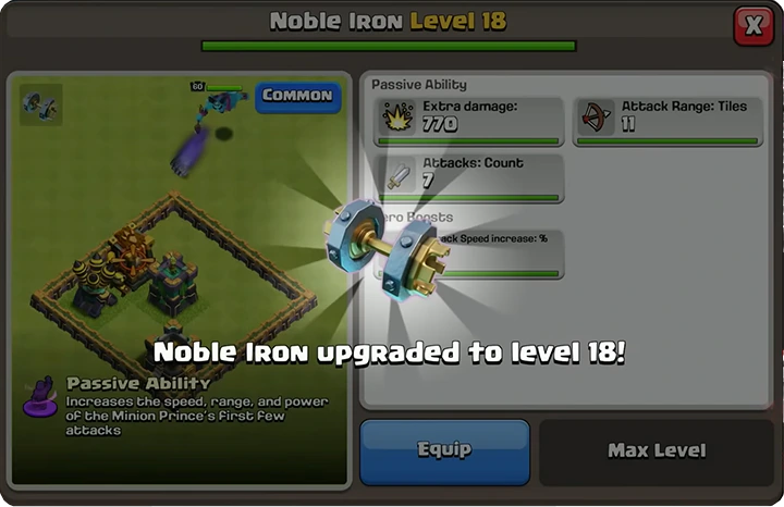 Noble Iron - New equipment for Minion Prince
