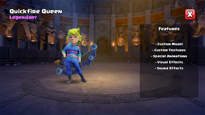 Quickfire queen skin - march 2025 - clash of clans 03