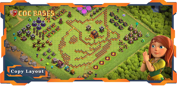 Top Base TH10 with Link, Funny Layout - Clash of Clans (353)