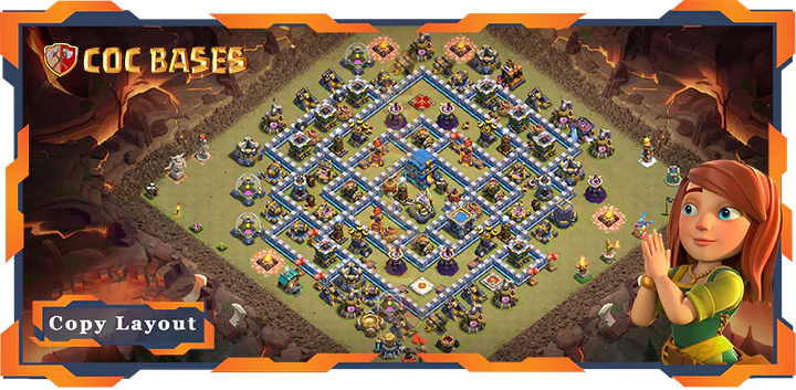Top Base TH12 with Link, WarCWL, Anti 3 Star, Anti Everything Layout - Clash of Clans (245)